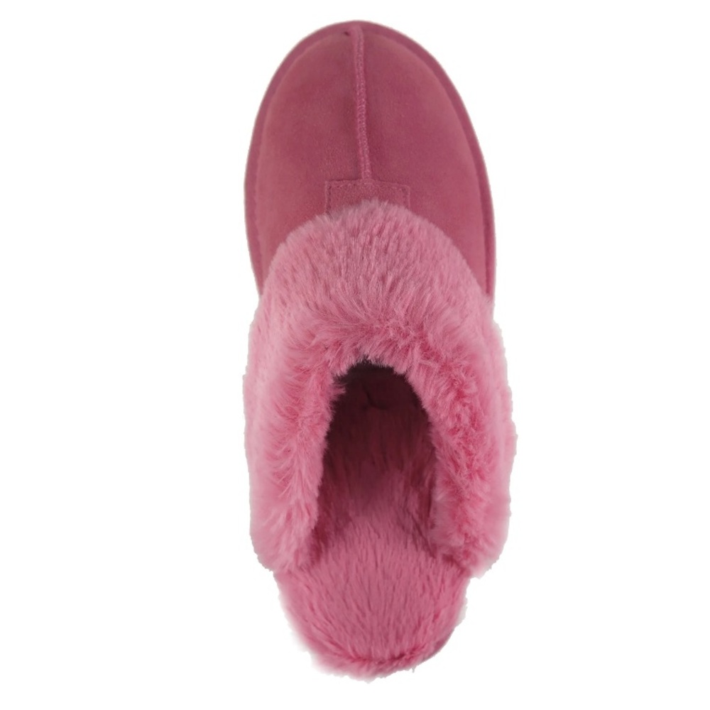 Plush Faux-Fur Pink Women's Slippers